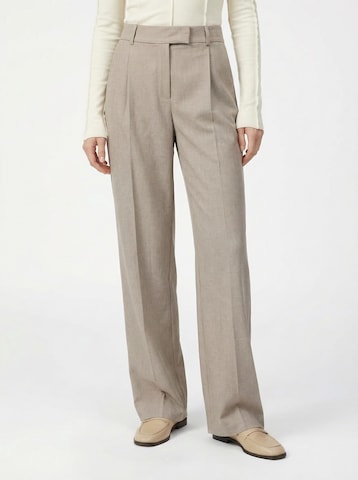 ONLY Wide leg Pleat-Front Pants 'ONLLinda' in Grey: front