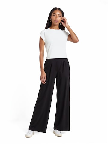 ONLY Wide leg Pants 'Poptrash' in Black: front