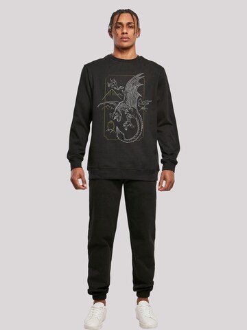 F4NT4STIC Sweatshirt 'Harry Potter Dragon Line Art' in Schwarz