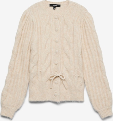 VERO MODA Knit cardigan 'VMLISA' in Beige: front