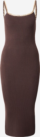 MICHAEL Michael Kors Pletena haljina u tamno smeđa / zlatna, Pregled proizvoda