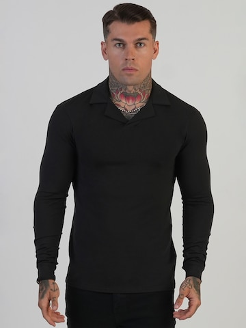 SikSilk Shirt in Zwart: voorkant