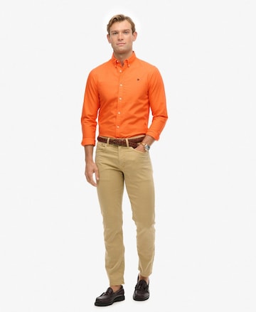 Superdry Slim fit Overhemd in Oranje