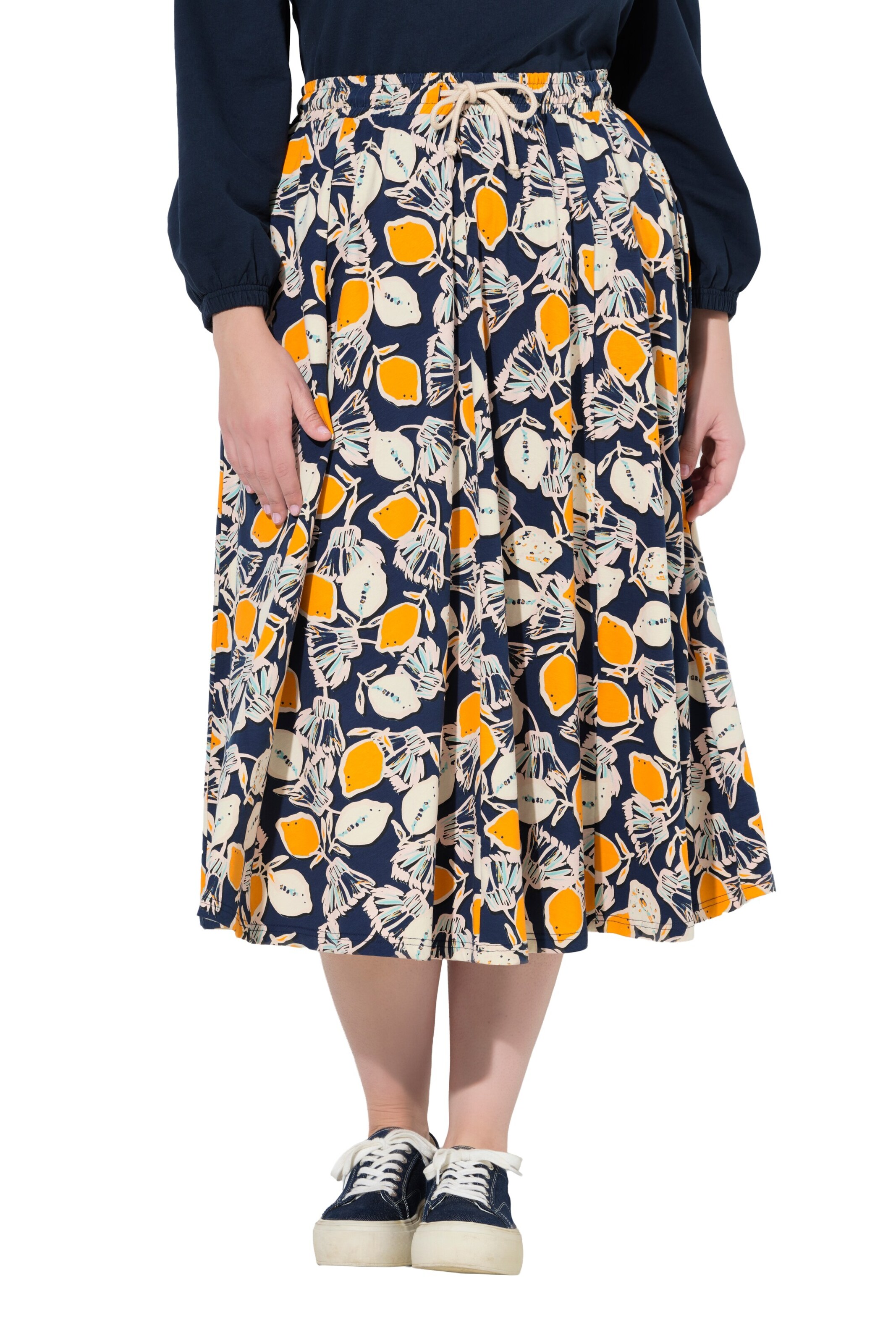 Ulla Popken Midirock in Blau: Vorderseite