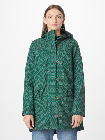 Veste fonctionnelle 'Wild Weather' Blutsgeschwister en vert : devant