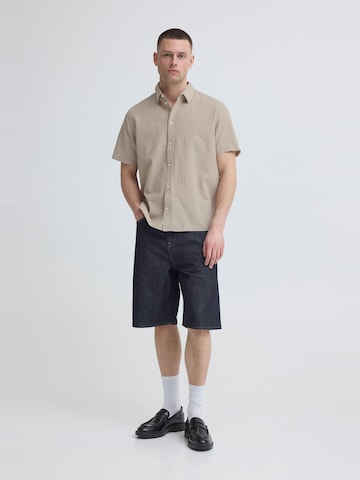 BLEND Comfort fit Button Up Shirt ' BHAvan ' in Beige