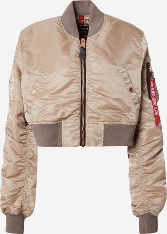 ALPHA INDUSTRIES - Chaqueta de entretiempo 'MA-1' en beige: frente