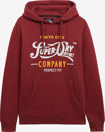 Red Superdry Vintage Superdry Hoodie Weinrot Superdry Sweatshirt