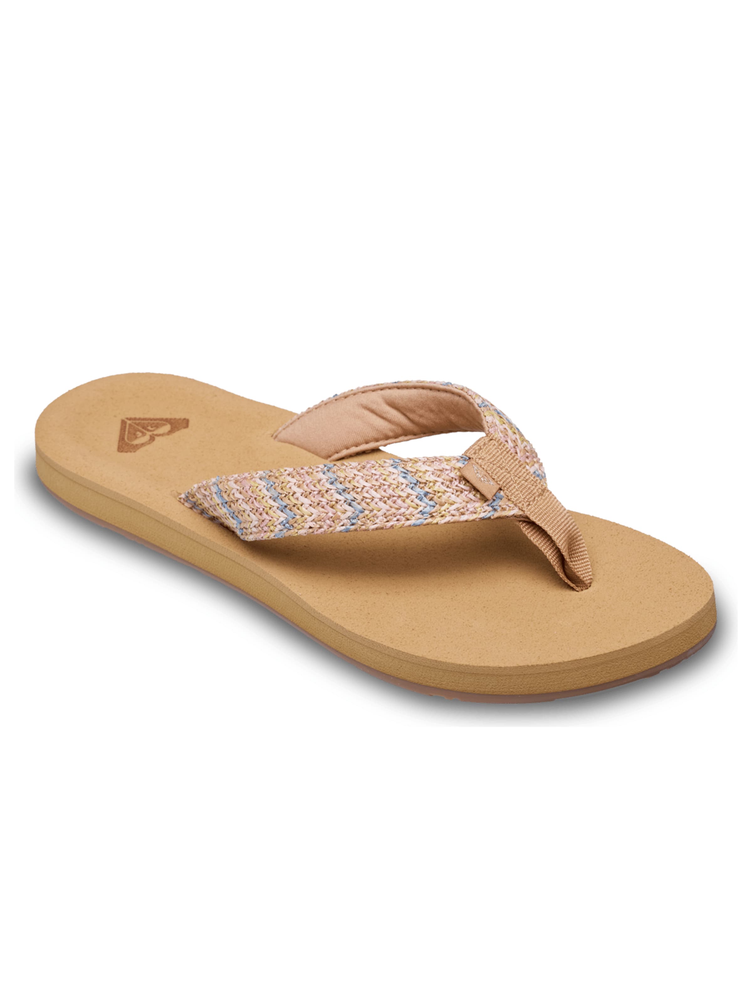 ROXY T-Bar Sandals 'Porto Raffia' in Brown