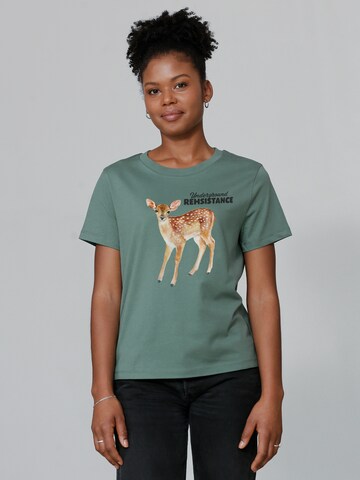 Watapparel T-Shirt ' Underground Rehsistance ' in Grün: Vorderseite
