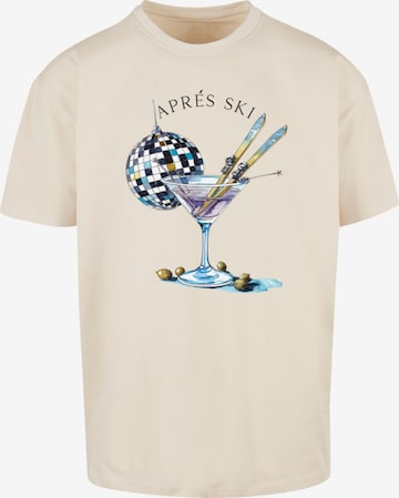 F4NT4STIC Shirt 'Après Ski Martini Winter Sport' in Beige: front