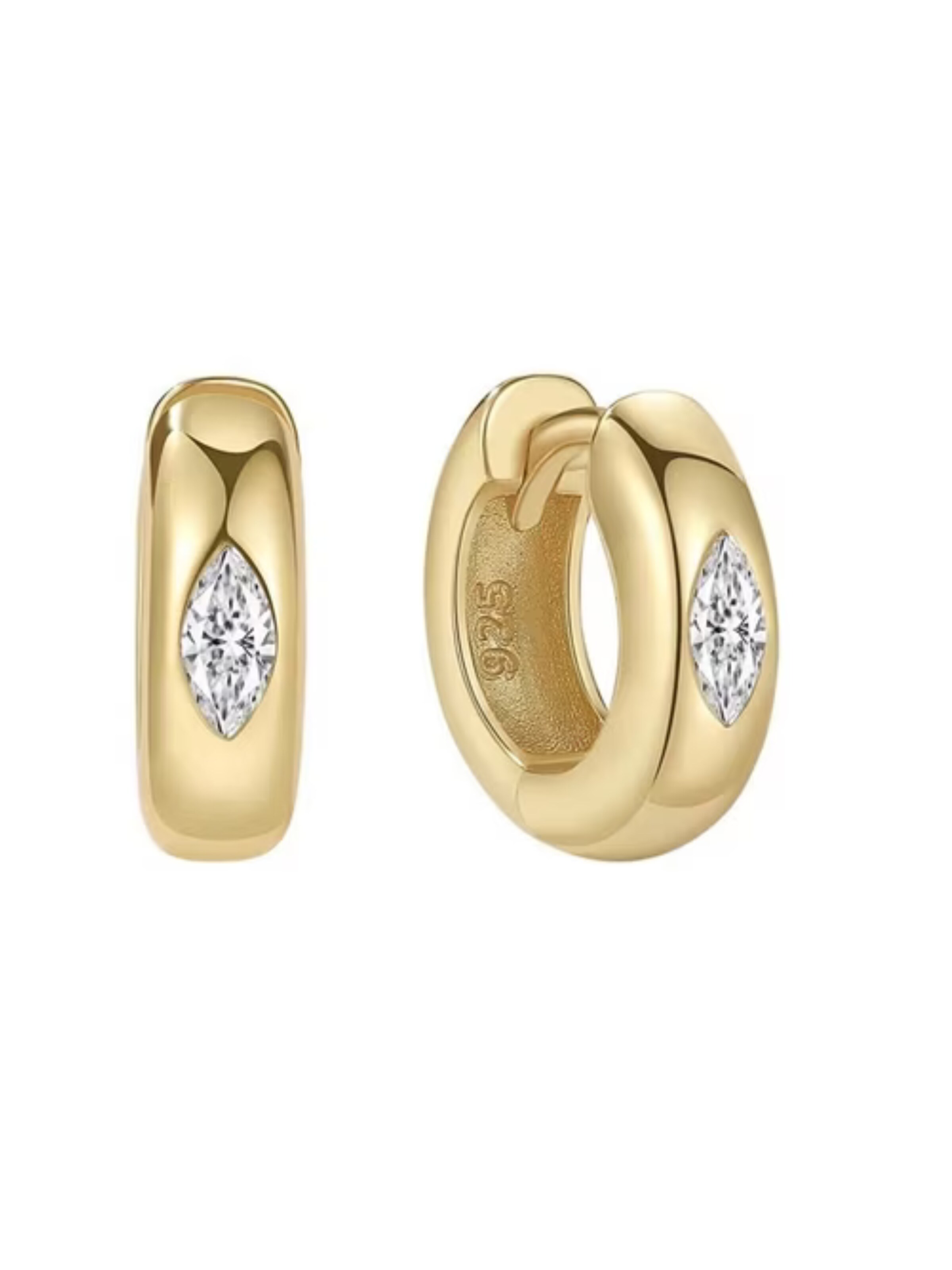 ROUGEMONT Jewellery Earrings 'Statement Creolen Ohrringe' in Gold: front