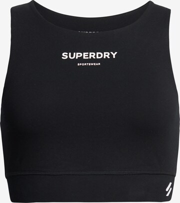 Superdry Bustier Sport bh in Zwart: voorkant