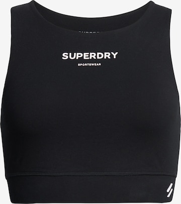 Bustier Soutien-gorge de sport Superdry en noir : devant