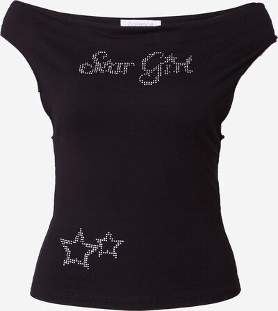 SHYX Μπλουζάκι 'Amanda' σε μαύρο / ασημί, Άποψη προϊόντος