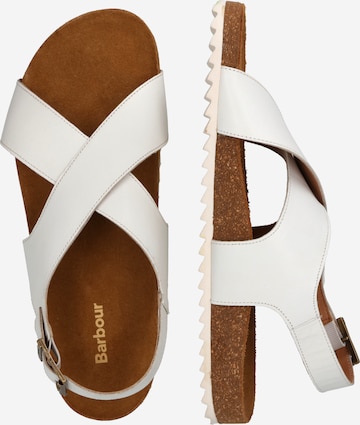 Barbour Páskové sandály – bílá