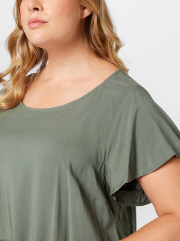 Fransa Curve Blouse 'SOFTY' in Green