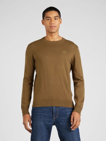 BOSS - Pullover 'Kanovano' em verde: frente