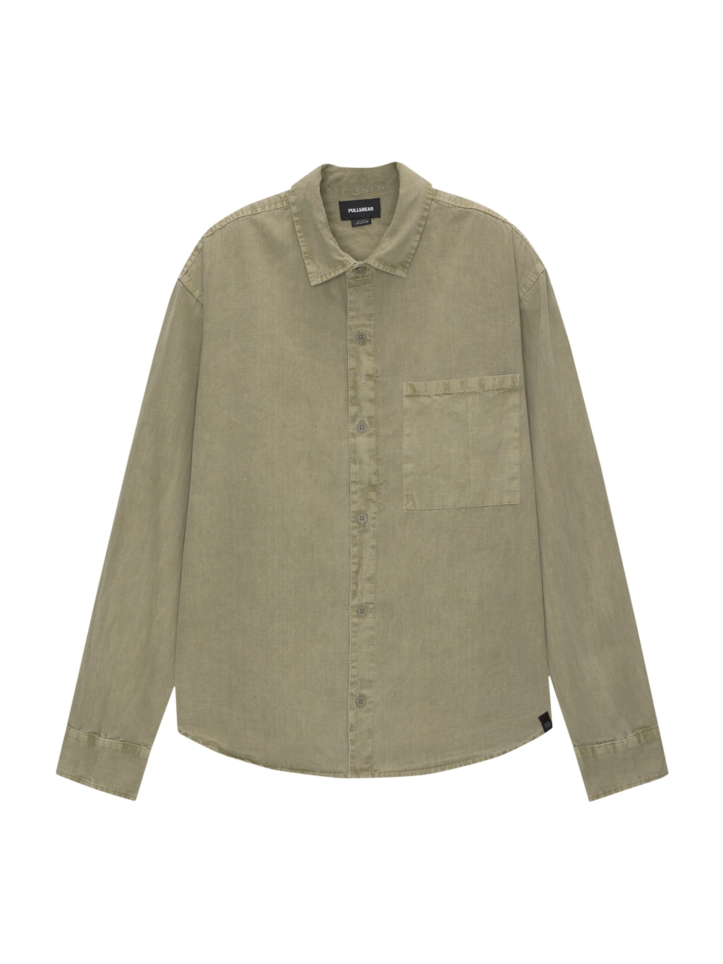 Pull&Bear Overhemd in Beige: voorkant