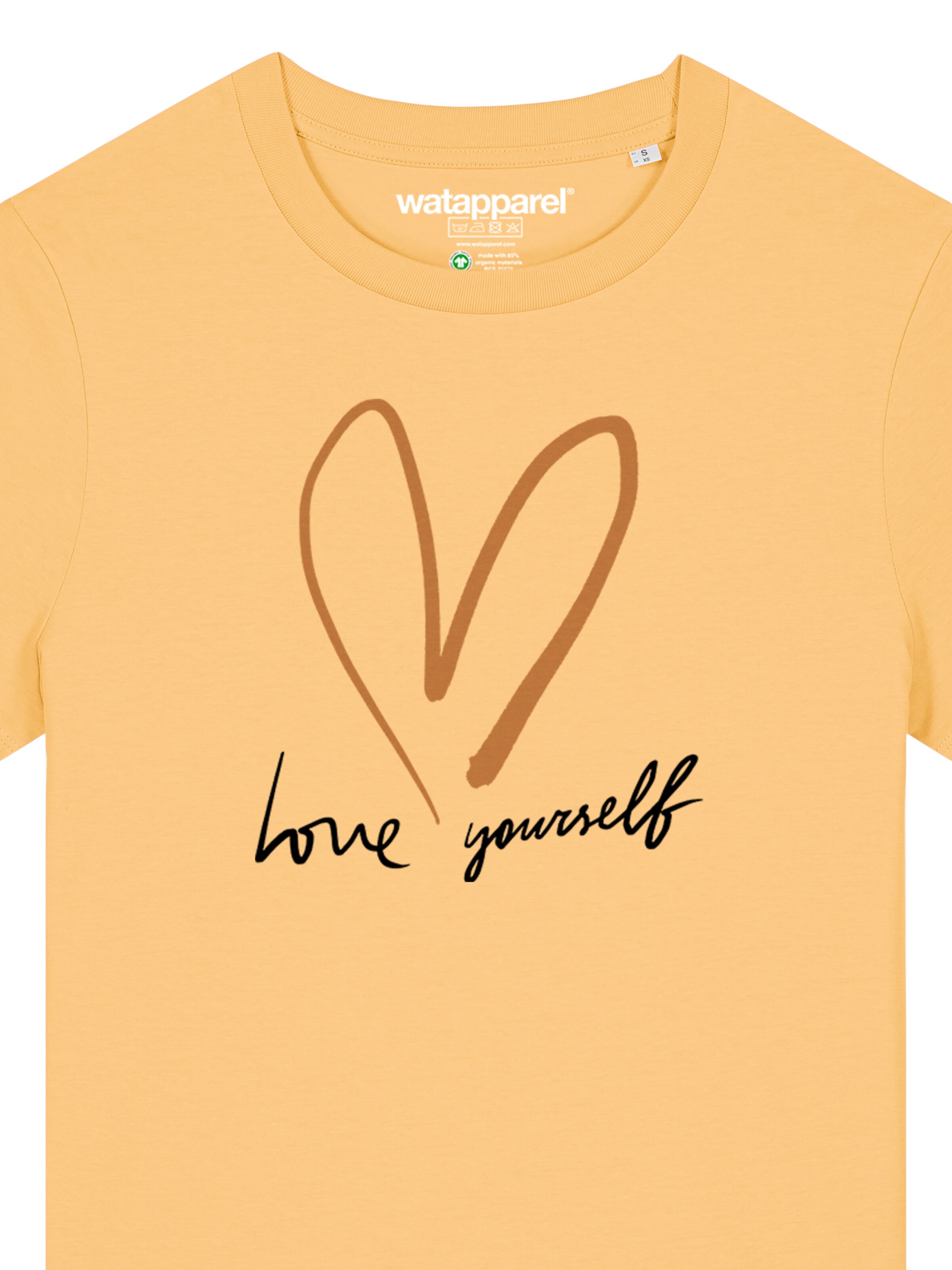 Maglietta 'Self love' di Watapparel in giallo