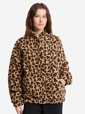 ETAM Fleece Jacket in Brown: front