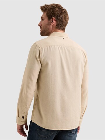 PME Legend Regular Fit Skjorte 'Shirt in 100% cotton with embroidered logo' i beige
