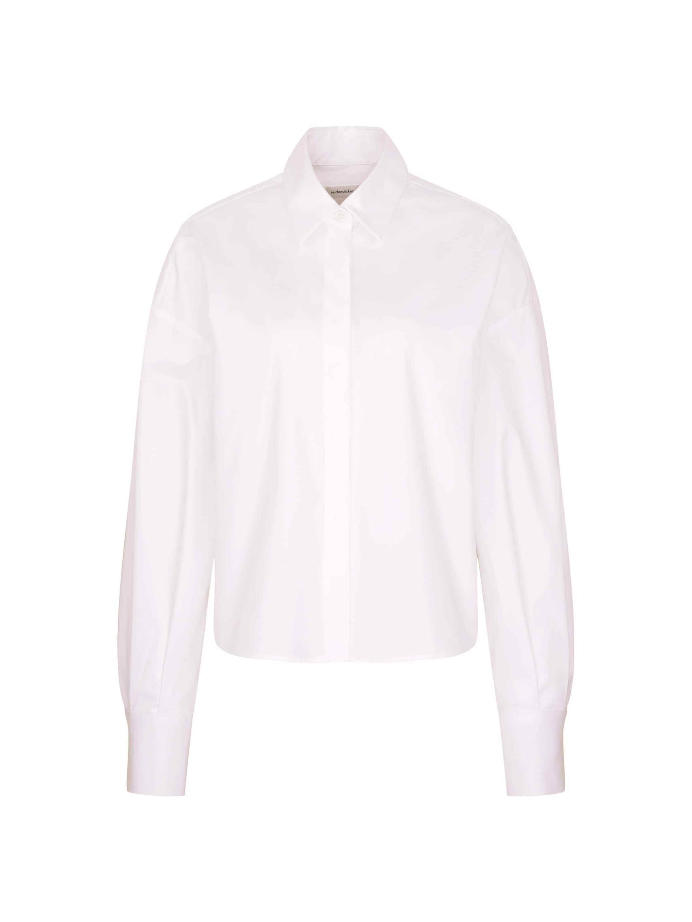 SEIDENSTICKER Blouse 'Schwarze Rose' in de kleur Wit, Productweergave