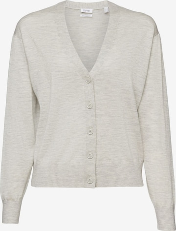 ESPRIT Knit Cardigan in Grey: front