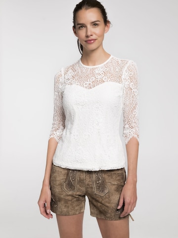 SPIETH & WENSKY Traditional Blouse 'Roa' in Beige: front