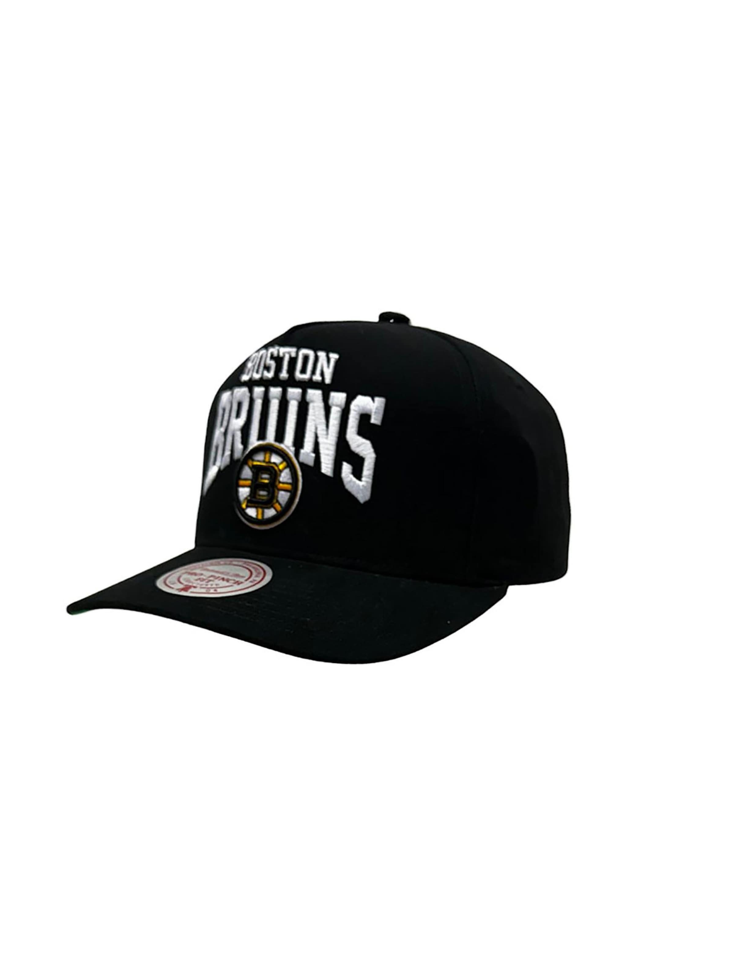 Mitchell & Ness Cap 'Boston Bruins Big Time Pro' in Schwarz: Vorderseite