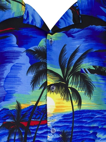 King Kameha Shirt 'Surf' in Blue