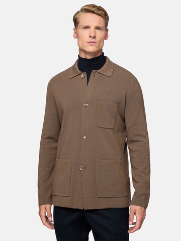 Comfort fit Camicia di Boggi Milano in marrone: frontale
