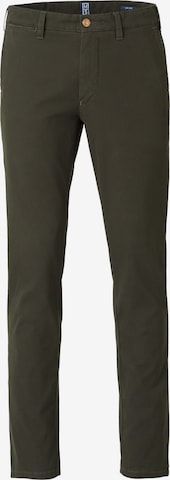 MEYER Chino trousers 'M5' in Green: front