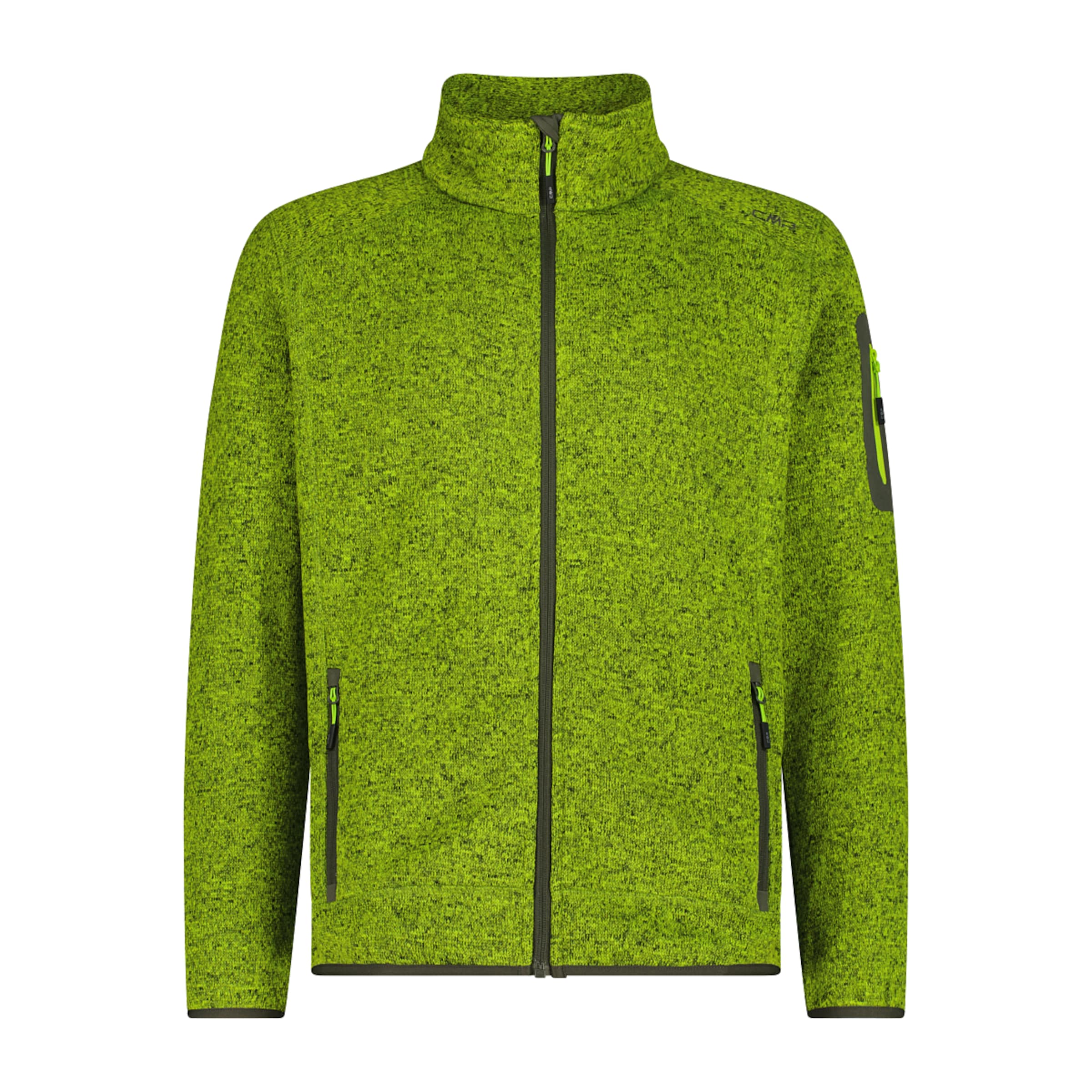 CMP Athletic Fleece Jacket in Green: front