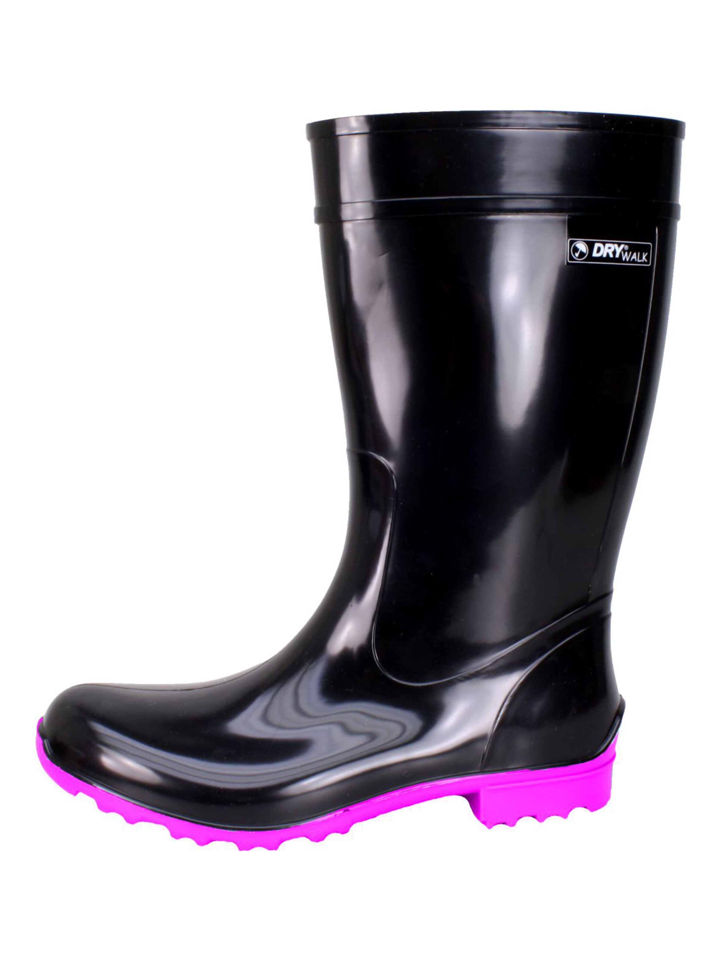 BOCKSTIEGEL Rubber Boots 'Gummistiefel Luisa in schwarz pink' in Black: front