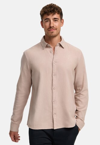 INDICODE JEANS Regular fit Overhemd in Beige: voorkant