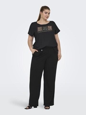 ONLY Carmakoma Wide leg Pleat-Front Pants in Black