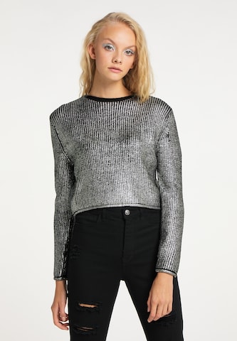 myMo ROCKS Pullover in Silber: predná strana