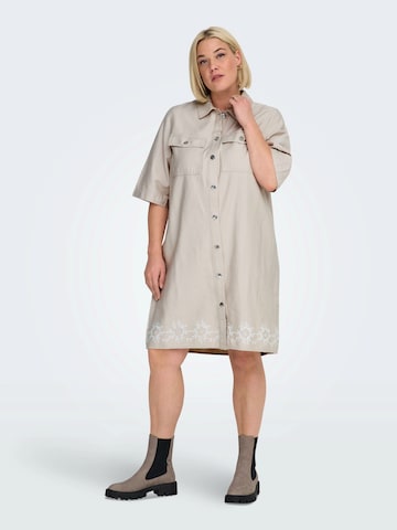 ONLY Carmakoma Shirt Dress 'CARBELLE-KASSIA' in Grey