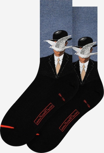MuseARTa Chaussettes en bleu clair / mélange de couleurs / noir, Vue avec produit
