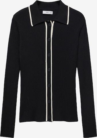 Cardigan 'SHADOWIN' MANGO en noir : devant