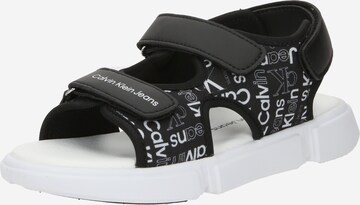 Chaussures ouvertes Calvin Klein Jeans en noir : devant