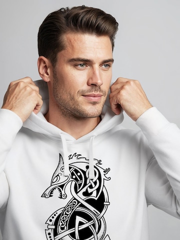 Neverless Sweatshirt 'Fenrir Odin'‌‌‌‌ in Weiß