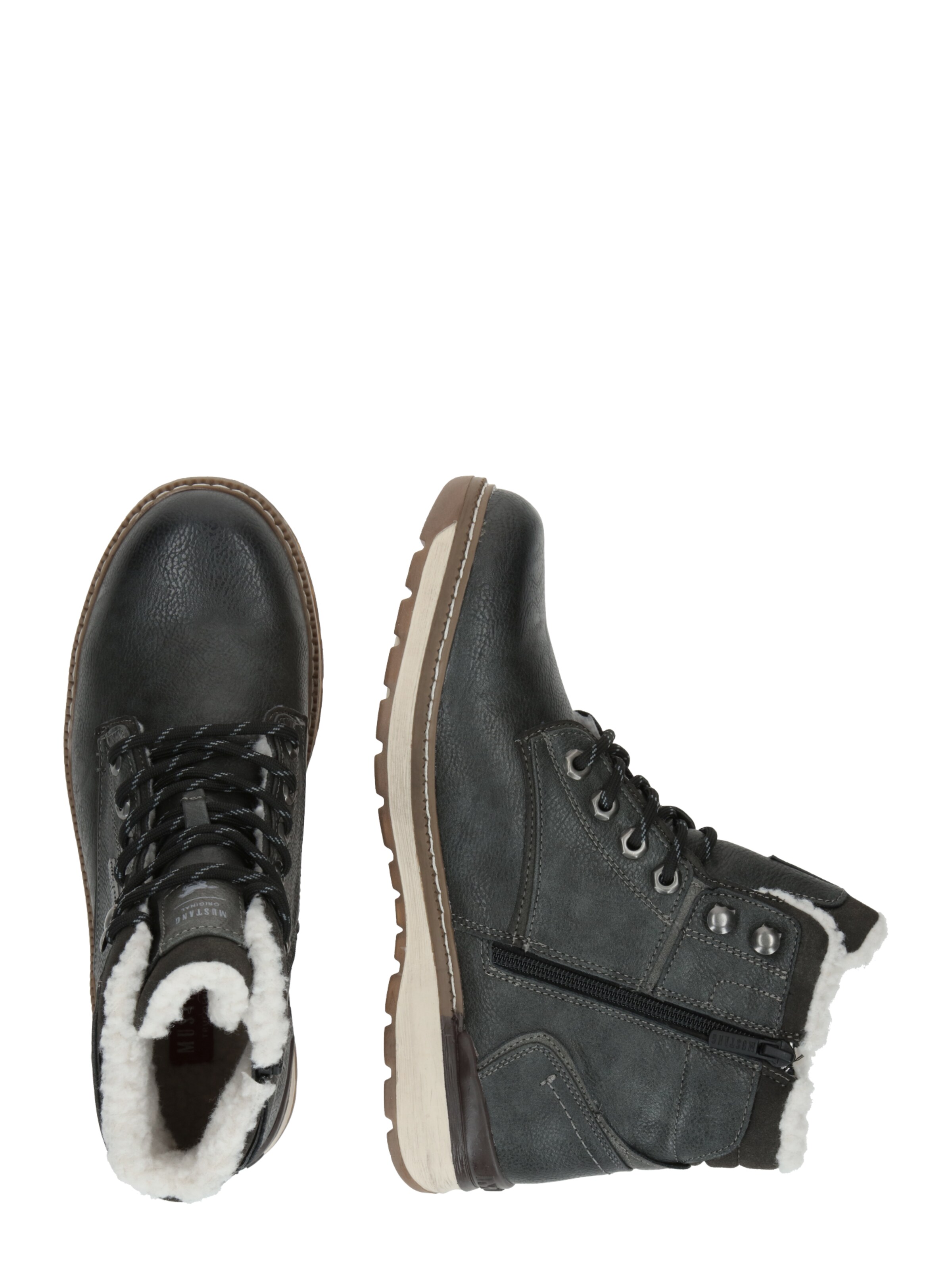 MUSTANG Schnürboots in Grau