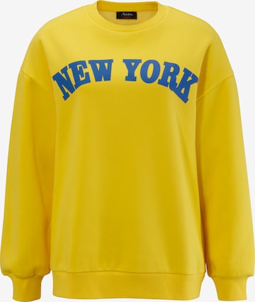 Aniston CASUAL Sweatshirt in Gelb: predná strana