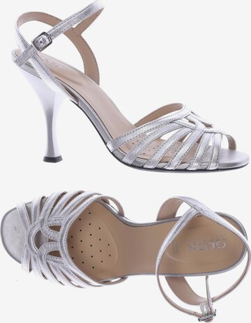 GEOX Sandals & High-Heeled Sandals in 38,5 in Silver: front