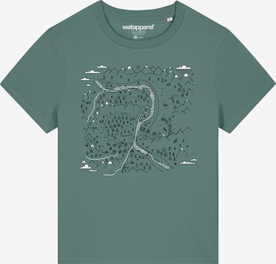 Watapparel Shirt 'Landschaft' in grün / schwarz / weiß, Produktansicht