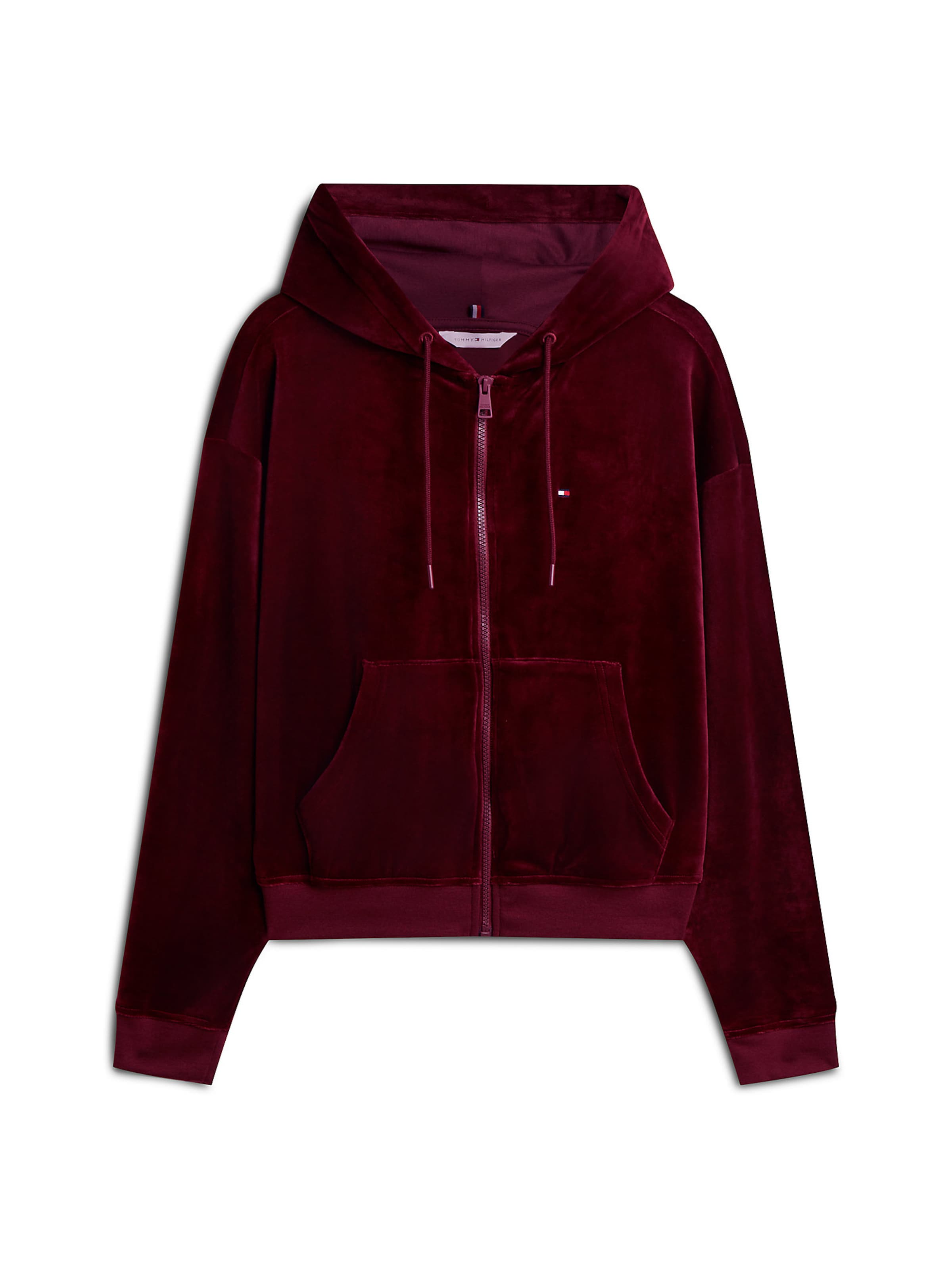TOMMY HILFIGER Strickjacke 'Essential' in Rot: Vorderseite