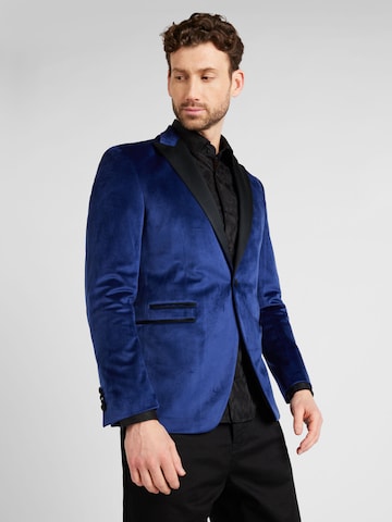 Karl Lagerfeld Regular fit Colbert 'FORTUNE' in Blauw: voorkant