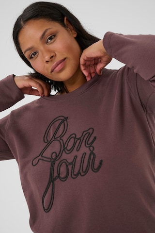 KAFFE CURVE Pullover 'Berla' in Braun